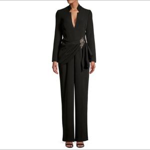Badgley Mischka Black Embellished Jumpsuit